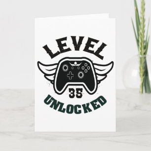 Level 35 Unlocked 35 Birthday Gaming 35 Birthday G Card