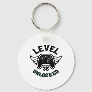 Level 35 Unlocked 35 Birthday Gaming 35 Birthday G Key Ring