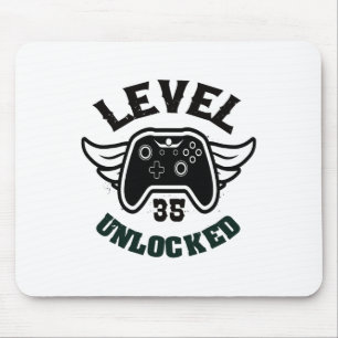 Level 35 Unlocked 35 Birthday Gaming 35 Birthday G Mouse Mat