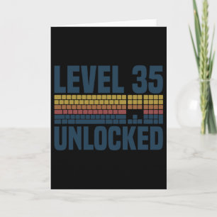 Level 35 Unlocked 35th Birthday 35 Years Old Video Card