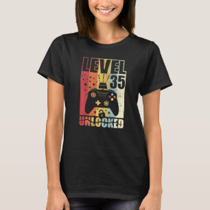 Level 35 Unlocked Birthday Level Up 35th Birthday T-Shirt