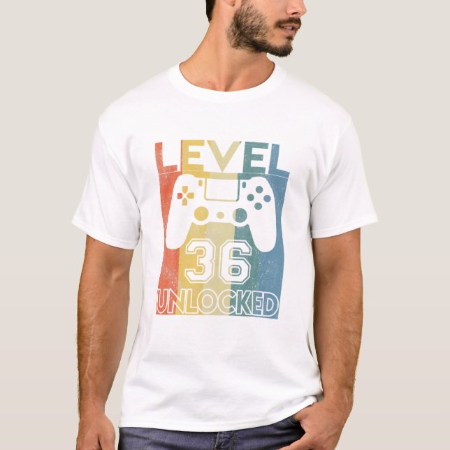 Level 36 Birthday 36 Year Old  T-Shirt (Front)