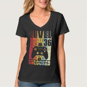 Level 36 Unlocked Birthday Level Up 36th Birthday T-Shirt