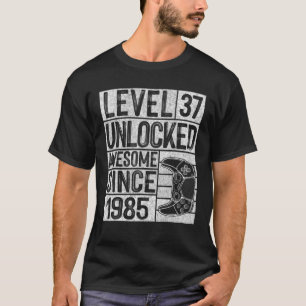 Level 37 Unlocked Awesome Since 1985 Vintage 37Th T-Shirt