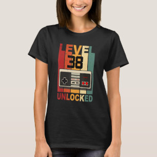 Level 38 Unlocked Video Gamer 38th Birthday T-Shirt