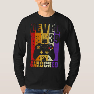 Level 39 Unlocked Birthday Level Up 39th Birthday T-Shirt
