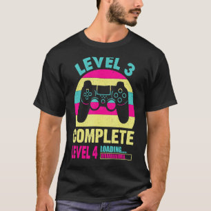 Level 3 Complete Funny Gamer Girl 3rd Wedding Anni T-Shirt