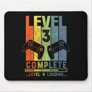 Level 3 Complete Gamer Gift 3 Years Wedding Annive Mouse Mat