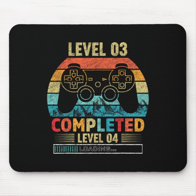 Level 3 Complete Level 4 Loading 3rd Birthday Vide Mouse Mat (Front)