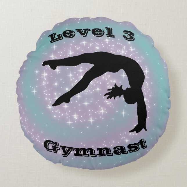 Level 3 Gymnast Round Cushion (Front)