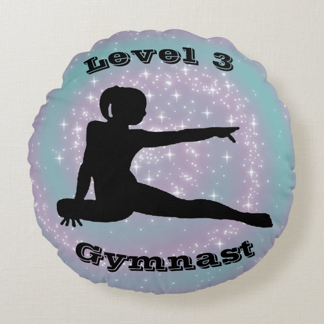 Level 3 Gymnast Round Cushion (Front)
