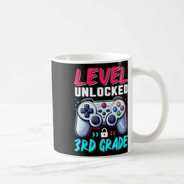 Level 3rd Grade Unlocked Back To School Team Third Coffee Mug (Right)