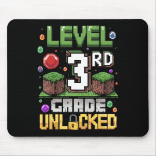 Level 3rd Grade Unlocked Video Game First Day Back Mouse Mat
