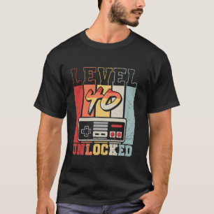 Level 40 Unlocked Retro Video Game Lover 40th Birt T-Shirt