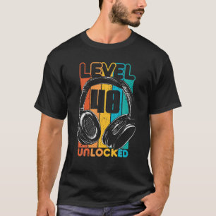 Level 40 Unlocked Video Game 40Th Birthday Gamer M T-Shirt