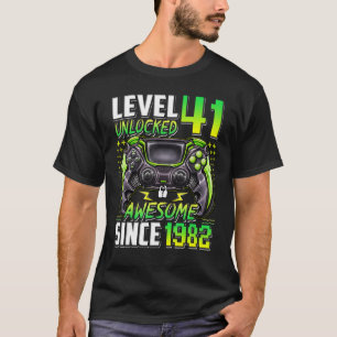 Level 41 Unlocked Awesome Since 1982 41st Birthday T-Shirt