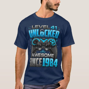 Level 41 Unlocked Awesome Since 1984 41st Birthday T-Shirt