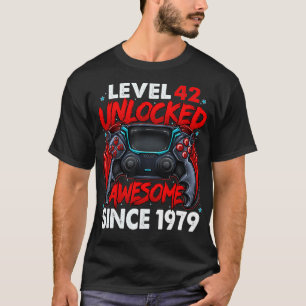 Level 42 Unlocked Awesome Since 1979 42nd Birthday T-Shirt