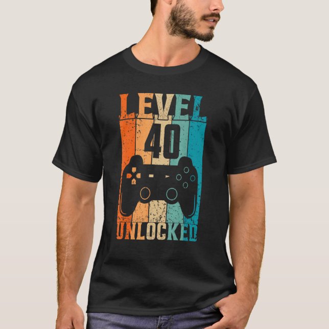 Level 42 Unlocked   Video Gamer 42nd Birthday 1 T-Shirt (Front)