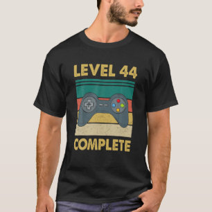 Level 44 Complete Video Gamer - 44Th Wedding Anive T-Shirt