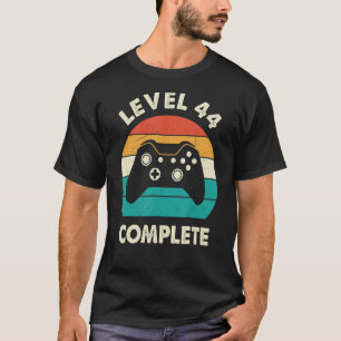 Level 44 Complete Video Gamer  44th Wedding Aniver T-Shirt