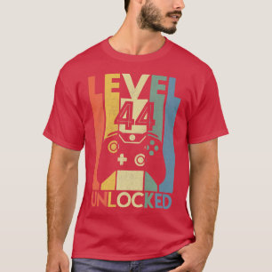 Level 44 UnlockedFunny Video Gamer 44Th Birthday G T-Shirt
