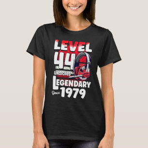 Level 44 years old Unlocked Since 1979 44th Gamer T-Shirt