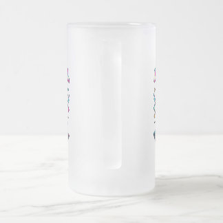 Level 47 Neon Arcade Two-Sided Frosted Glass Beer Mug
