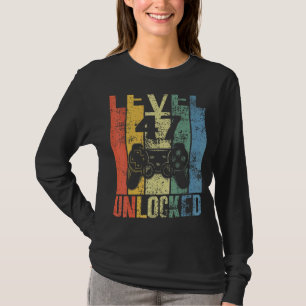 Level 47 Unlocked 47th Birthday For Video Gamers T-Shirt