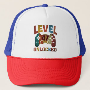 LEVEL 47 UNLOCKED   TRUCKER HAT