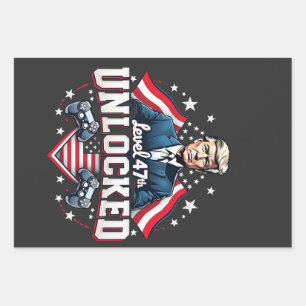 Level 47th unlocked Trump Won Inaguration Day Wrapping Paper Sheet