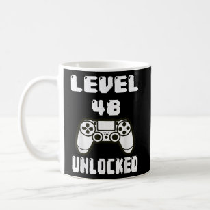 Level 48 Unlocked Video Game 48th Birthday Gift  Coffee Mug