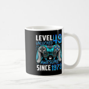 Level 49 Unlocked Awesome Since 1973 49th Birthday Coffee Mug