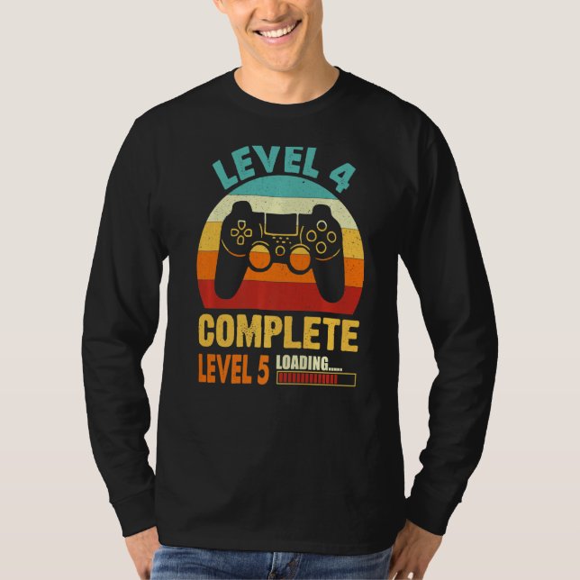 Level 4 Complete 4 Anniversary Funny 4th Wedding A T-Shirt (Front)