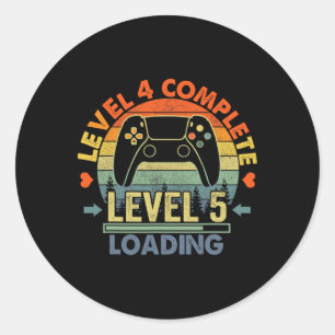 Level 4 Complete 4 Anniversary Gift 4th Wedding An Classic Round Sticker