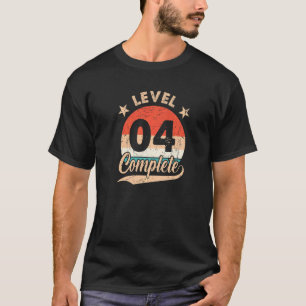 Level 4 Complete Retro 4th Wedding Aniversary For T-Shirt
