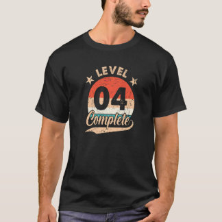 Level 4 Complete Retro 4th Wedding Aniversary For  T-Shirt