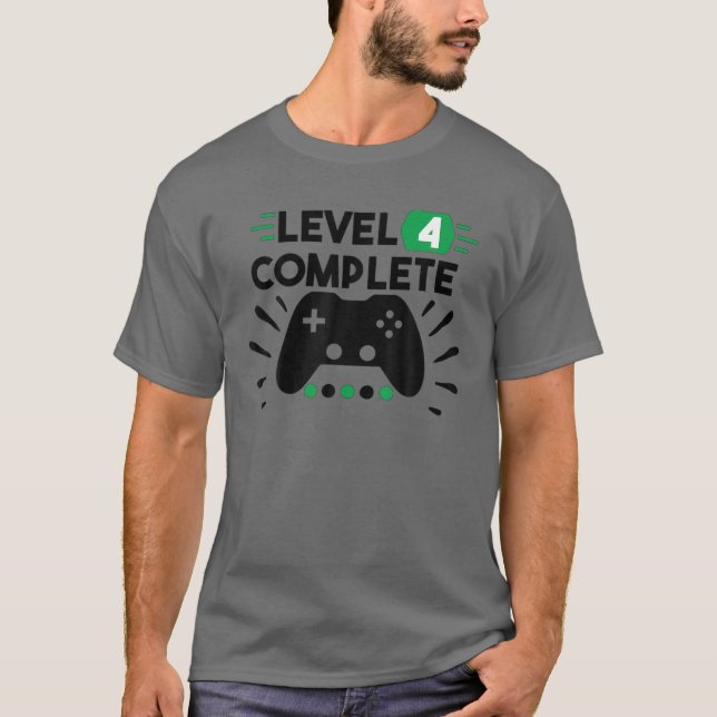 Level 4 Complete Tee Game Console Video Gamer 4 Bi (Front)