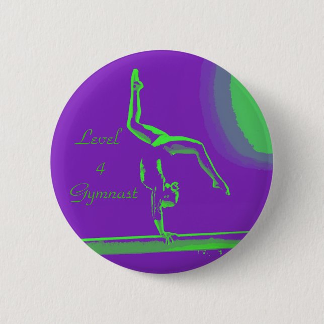 Level 4 Gymnast button (Front)