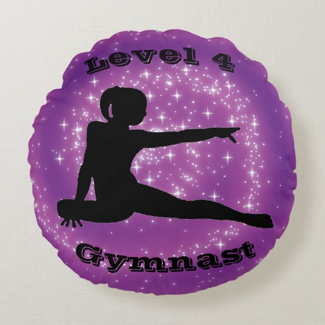 Level 4 Gymnast Round Cushion (Front)