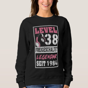 Level 4 Years Gamer Girl Seit 2018 Birthday Video  Sweatshirt