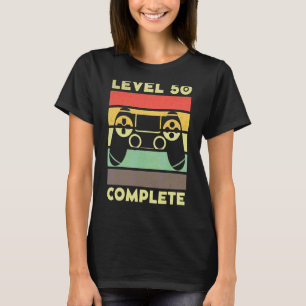 Level 50 Complete 50 Year Gamer Gaming 50th Birthd T-Shirt
