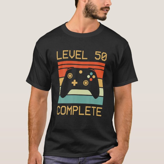 Level 50 Complete Video Gamer - 50Th Wedding Anive T-Shirt (Front)