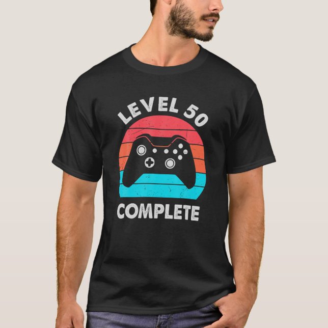Level 50 Complete Video Gamer - 50Th Wedding Anive T-Shirt (Front)