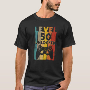 Level 50 Unlocked Funny Video Gamer 50Th Birthday T-Shirt