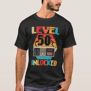 Level 50 Unlocked Video Gamer 50Th Birthday Gifts T-Shirt