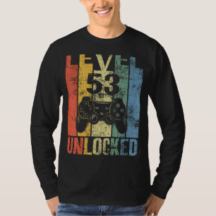 Level 53 Unlocked 53rd Birthday For Video Gamers T-Shirt