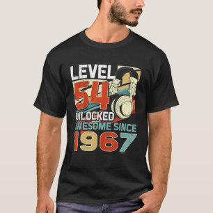 Level 54 Unlocked Awesome Since 1967 54Th Birthday T-Shirt
