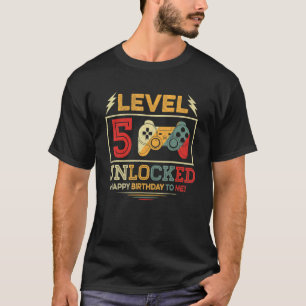 Level 5 Birthday Boy 5 Year Old Video Gamer Gaming T-Shirt