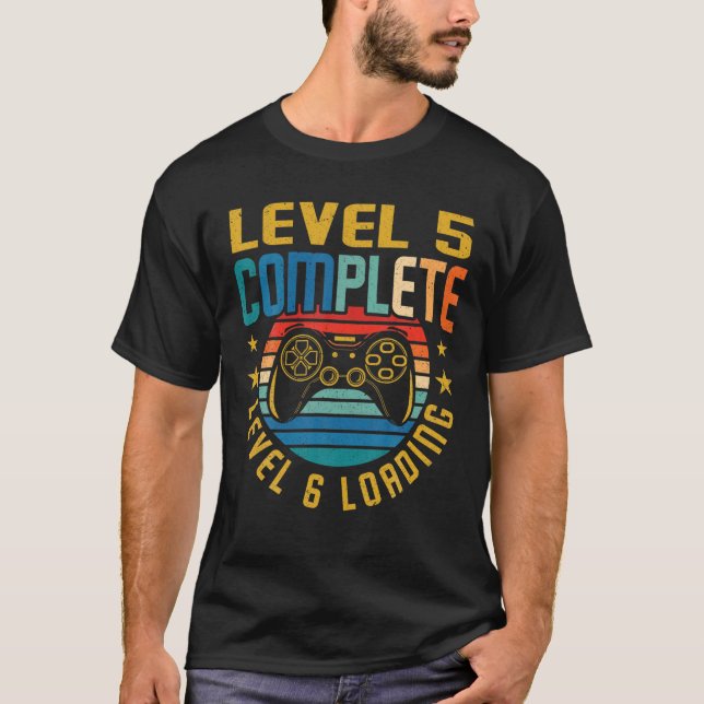 Level 5 Complete Level 6 Loading 5th Birthday Vide T-Shirt (Front)